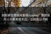 刚刚麻豆传媒网重磅madou！震撼圈内人内幕真相大白，全网热议不断