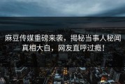 麻豆传媒重磅来袭，揭秘当事人秘闻真相大白，网友直呼过瘾！