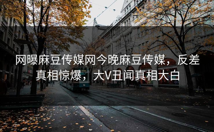网曝麻豆传媒网今晚麻豆传媒，反差真相惊爆，大V丑闻真相大白