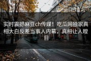 实时震撼麻豆ch传媒！吃瓜网独家真相大白反差当事人内幕，真相让人瞠目